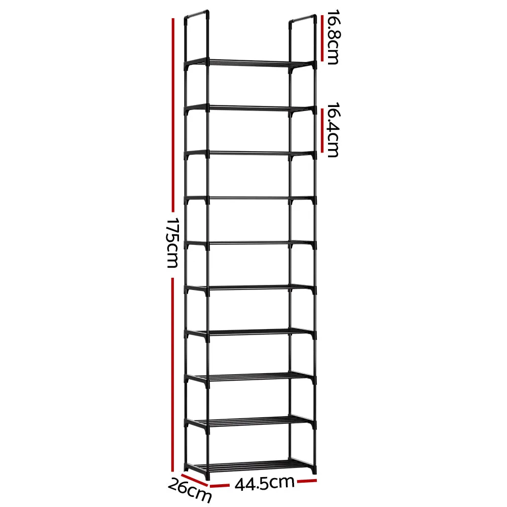 10-tier Stackable Shoe Rack Storage Shelf, 20 Pairs, Artiss