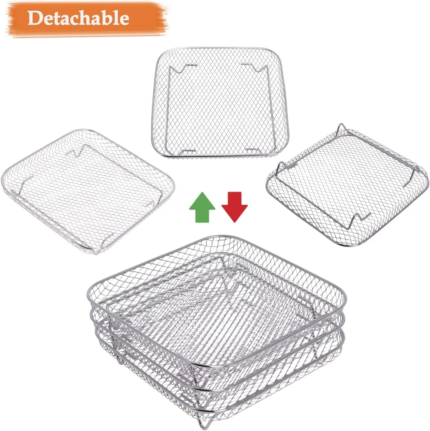 3 Tier Air Fryer Stainless Steel Rack