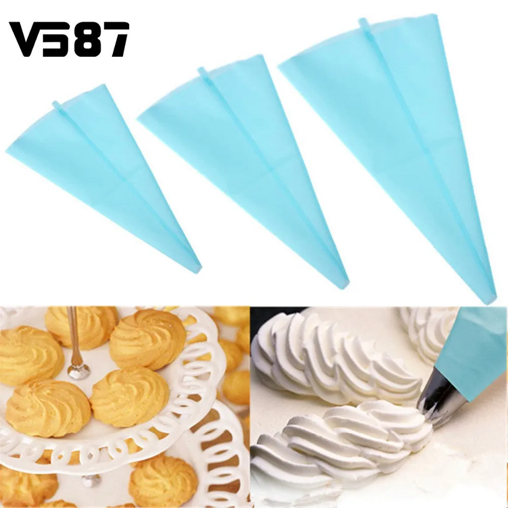 39cm Large Silicone Reusable Icing Piping Writing Pen Cream Pastry Bag Cake Decorating Tool Home Bakery Baking Tools Bakeware