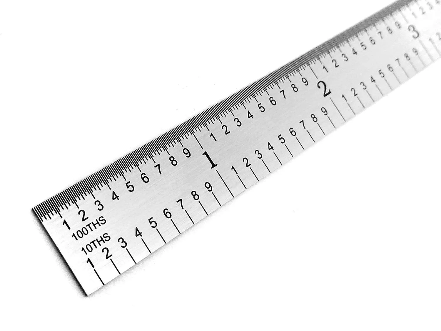 Benchmark Tools™ Flexible 6" 5R Brushed Steel Machinist Rulers