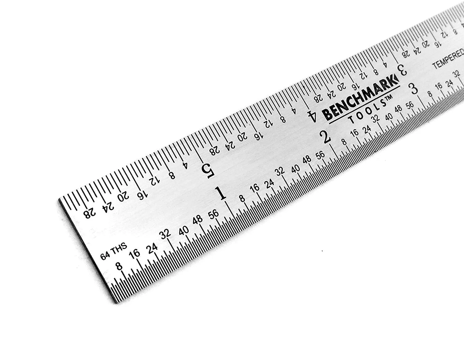 Benchmark Tools™ Rigid 150mm (6") English/Metric Brushed Steel Machinist Rulers