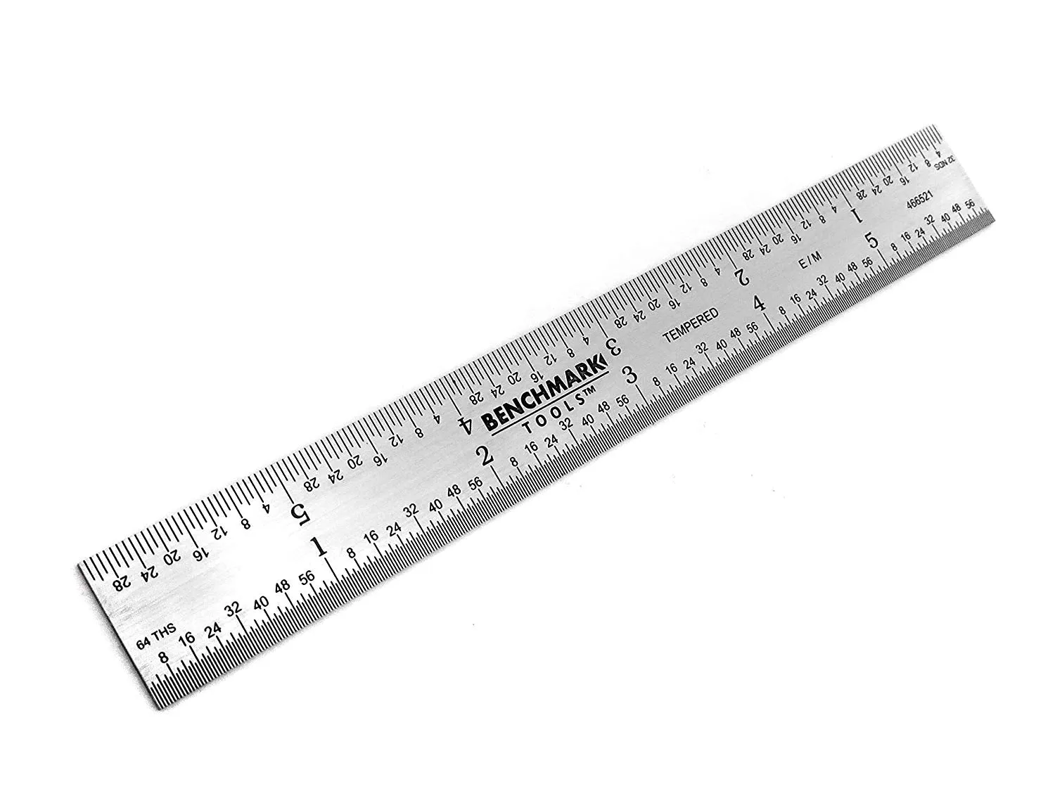 Benchmark Tools™ Rigid 150mm (6") English/Metric Brushed Steel Machinist Rulers