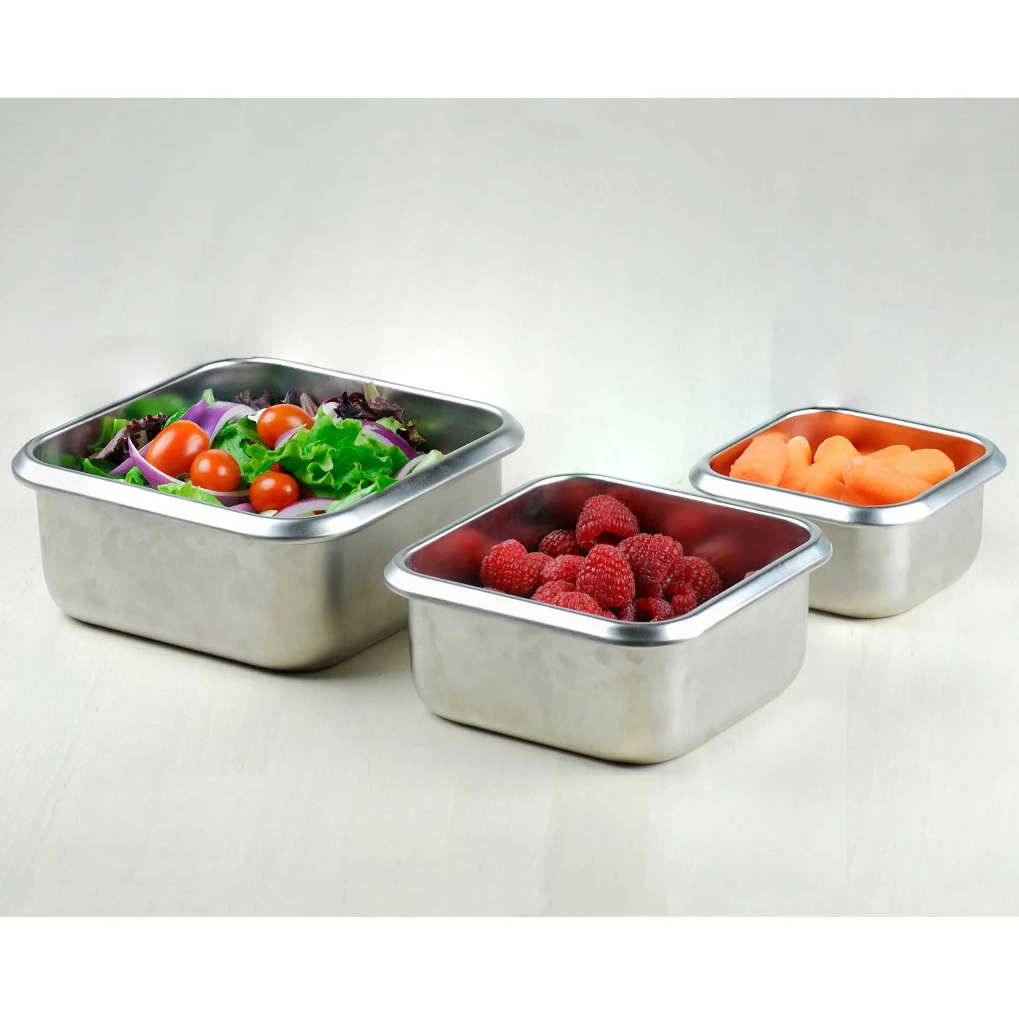 Minimal Stainless Steel Containers Set