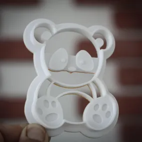 Panda cookie cutter | animal cookie stamp | cute bear 3d cookie cutter