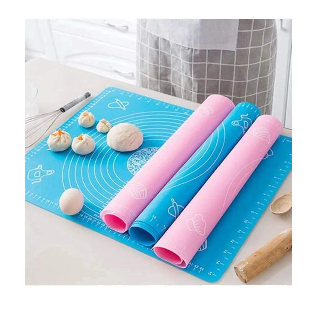 Silicone Baking Mat |  Atta Kneading Mat | Rolling Mat Stretchable for Kitchen Roti Chapati  – Multicolor