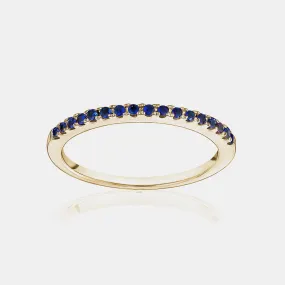 Stackable Pavé Blue Sapphire Ring